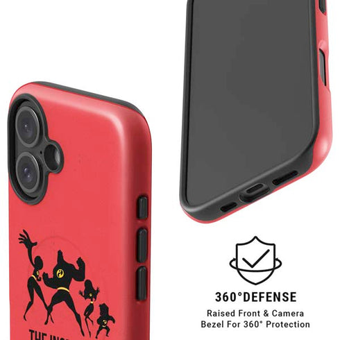 Disney The Incredibles Family Sillhouette iPhone 16 Plus Magsafe Impact Case
